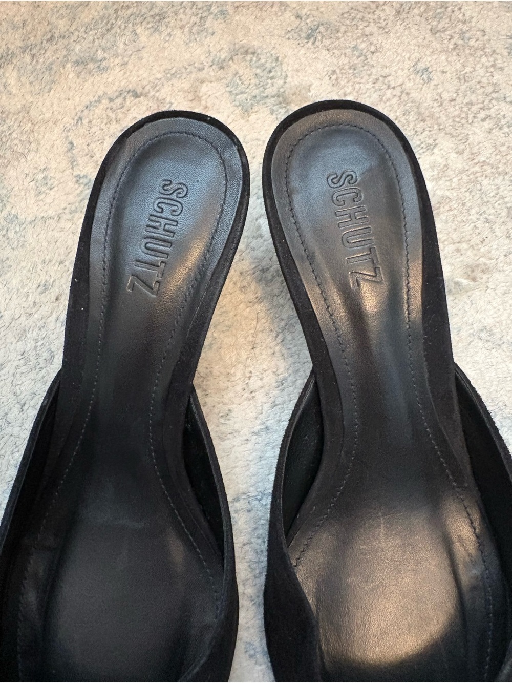 SCHUTZ Black Pointed-Toe Slip-On Women’s Mules - Picture 5 of 8